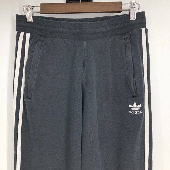 Adidas Junior's black essentials 3 stripes jogger pants size M - Picture 5 of 16